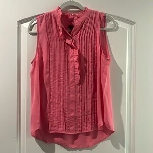 Ann Taylor M Pink Ruffle Blouse